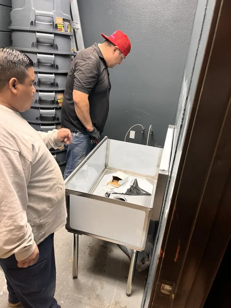 Commercial plumbing and sink installation in Gilberts